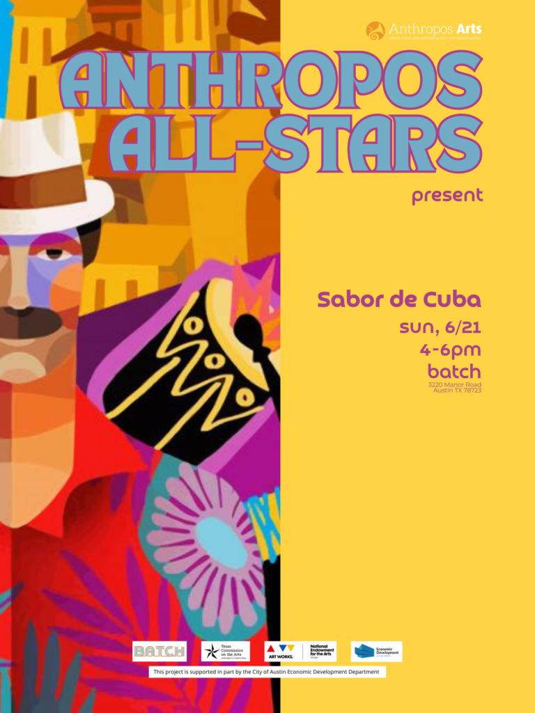 Anthropos All-Stars Present Sabor de Cubba on Sunday June 21st from 4-6pm at Batch